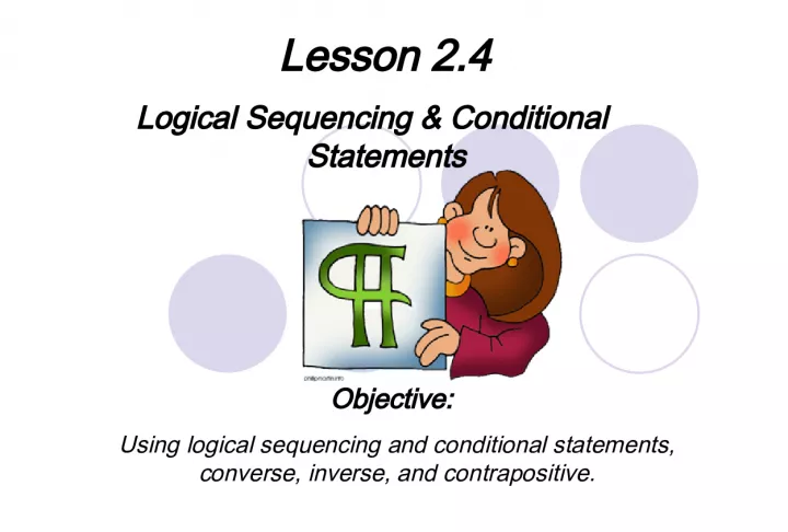 Understanding Logical Sequencing & Conditional Statements