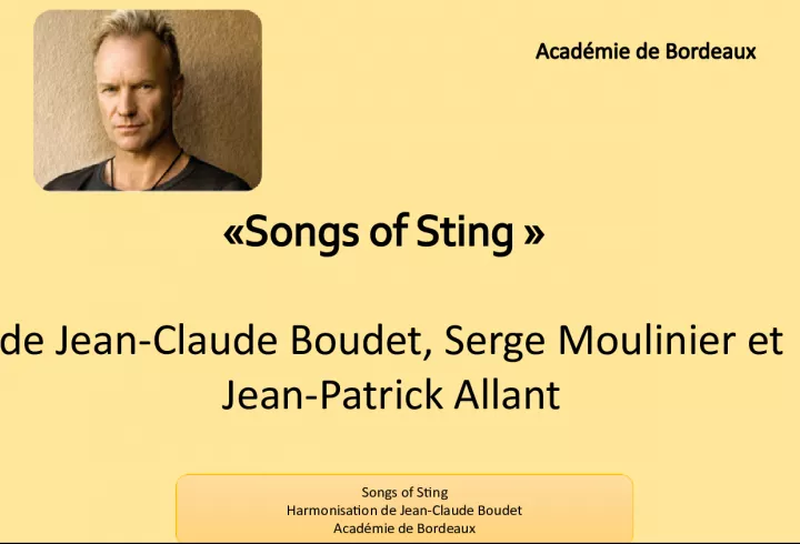 Songs of Sting: A Choral Repertoire for Young Students