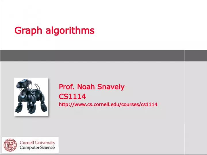 Introduction to Graph Algorithms