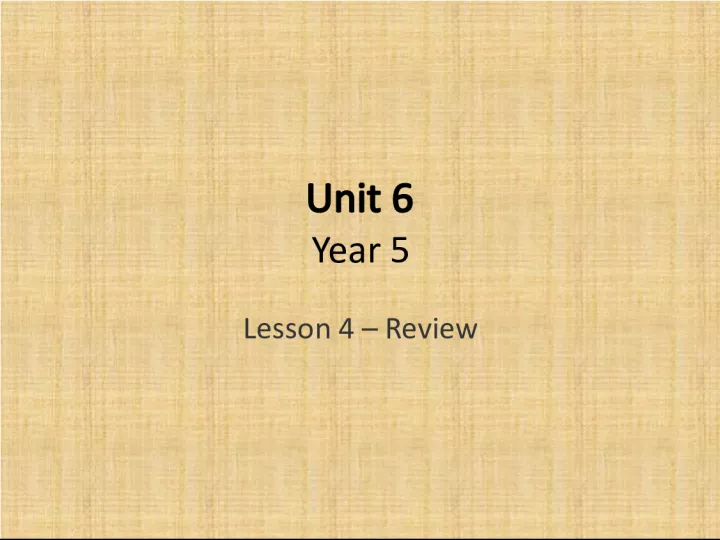 Size Comparison Review in Lesson 4 Unit 6 Year 5