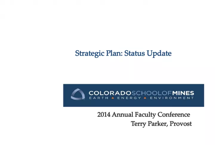 Strategic Planning for Higher Ed Organizations: A Status Update
