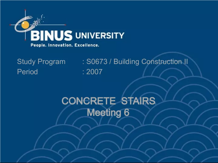 Concrete Stair Construction and Design: A Study Program Review