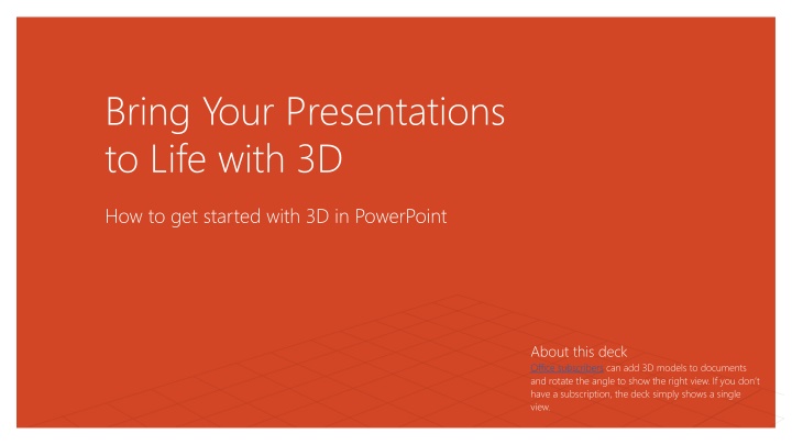 bring your presentations to life with 3d n.