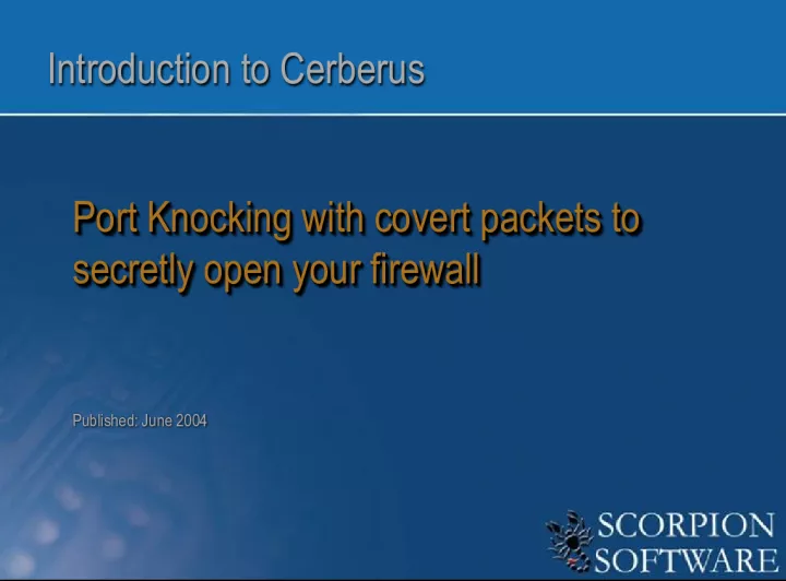 Port Knocking with Covert Packets for Stealthy Firewall Access