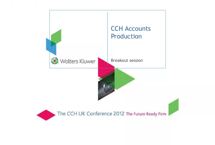 CCH Online Accounting Twinfield Integration with Accounts Production