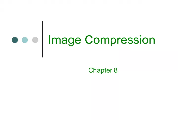 Image Compression: Reducing Data Redundancies