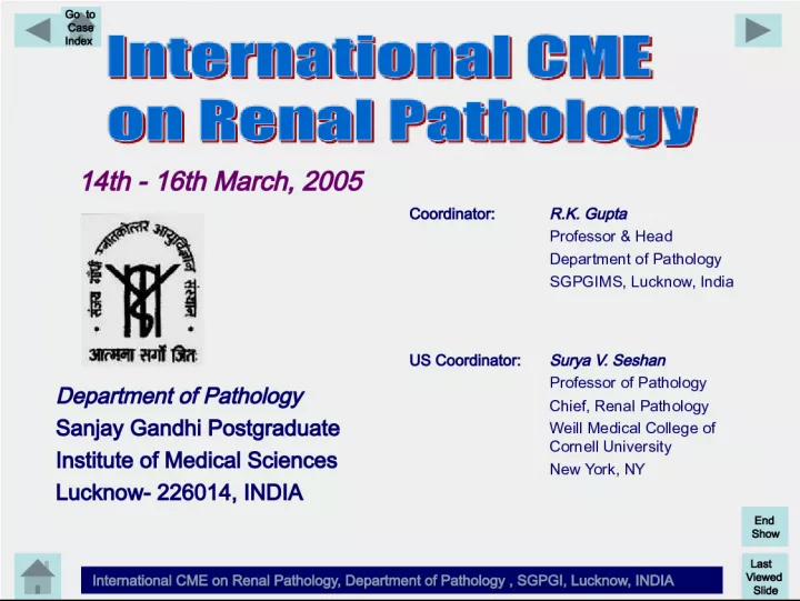 International CME on Renal Pathology in India