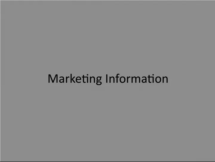 Understanding the Importance of Marketing Information for Effective Decision Making
